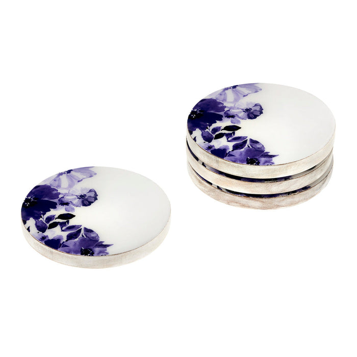 Godinger Claro Blue & Whitewash Coaster Set