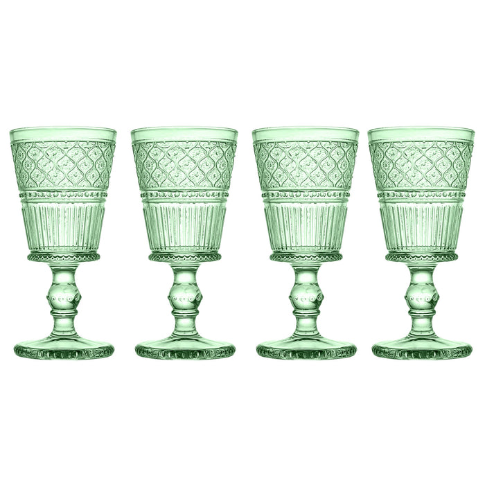 godinger Claro Green Goblet Set of 4