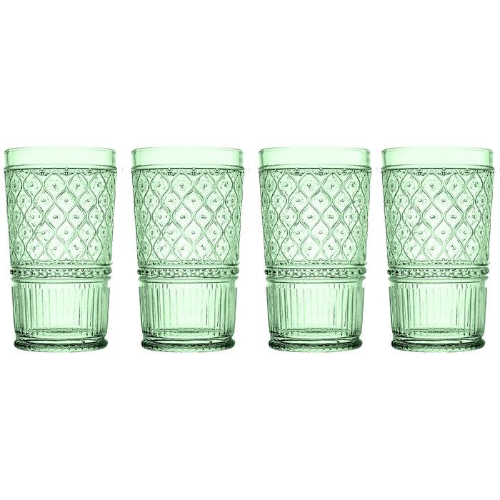 Godinger Claro Green Highball Set Of 4