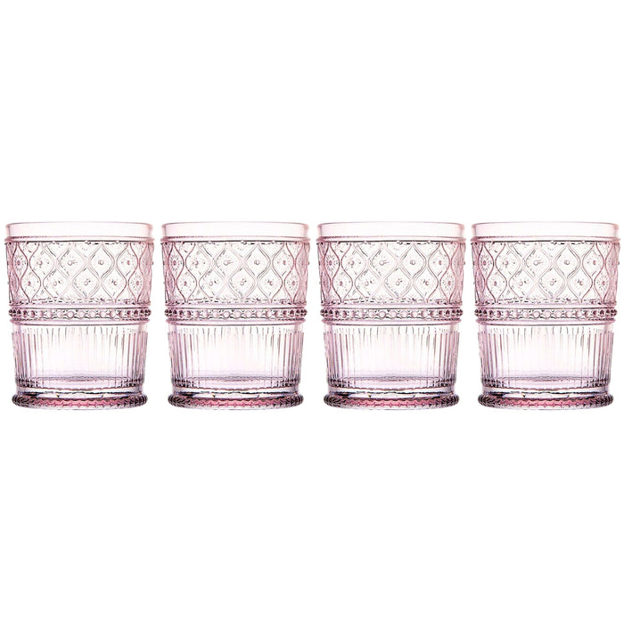 godinger Claro Pink Double Old Fashion Set of 4