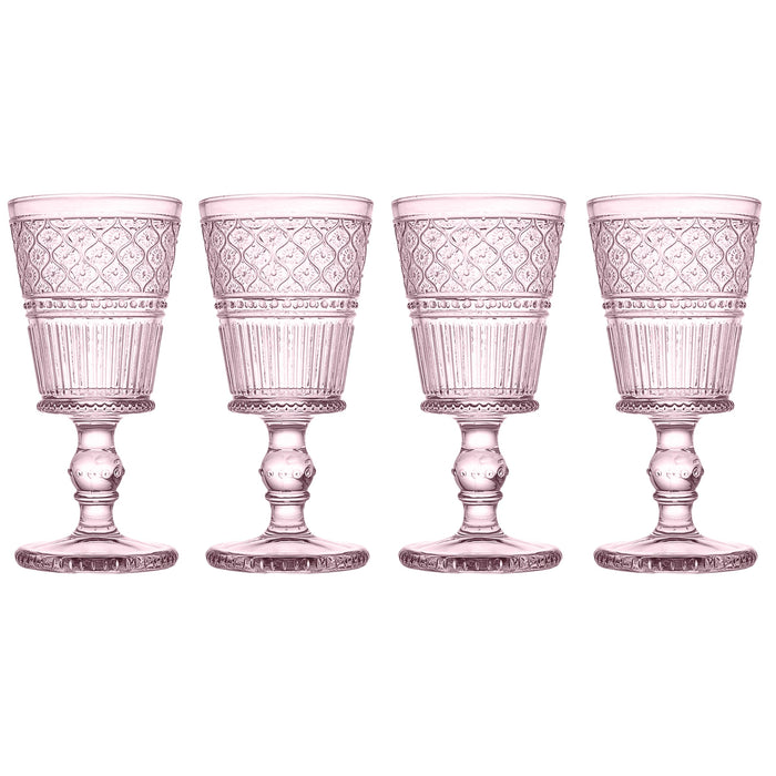 Godinger Claro Pink Goblet Set Of 4