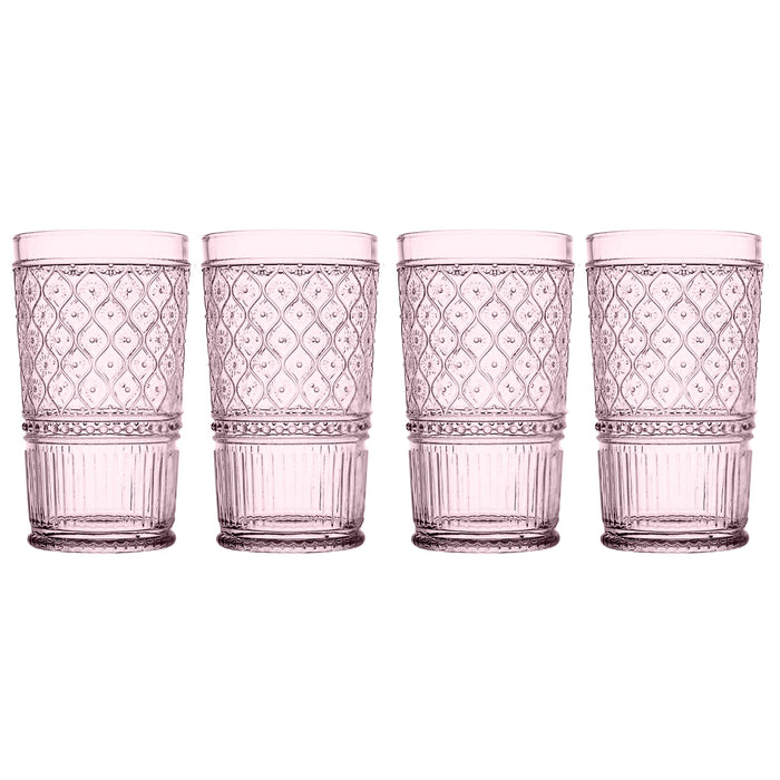 godinger Claro Pink Highball Set of 4