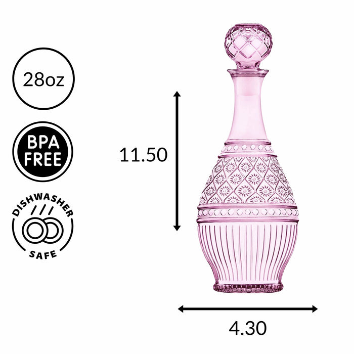 Godinger Claro Pink Wine Decanter