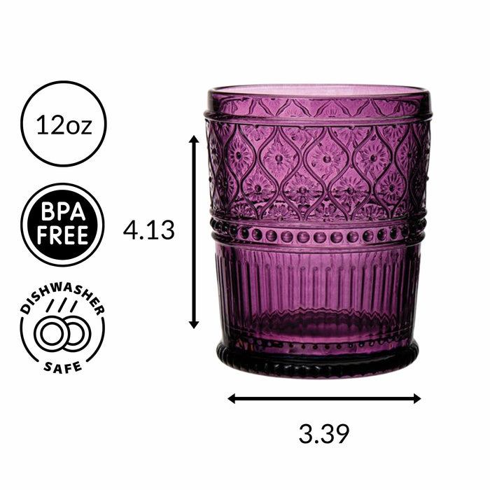 Godinger Claro Plum Double Old Fashion Set Of 4