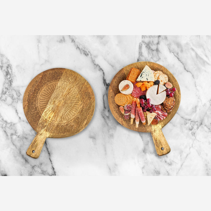 Godinger Claro Round Paddle Board Set