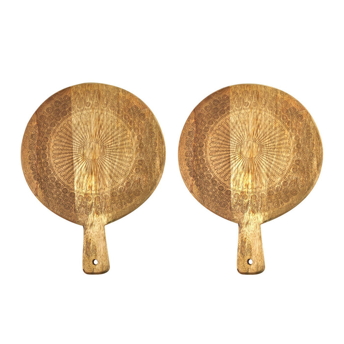 godinger Claro Round Paddle Board Set
