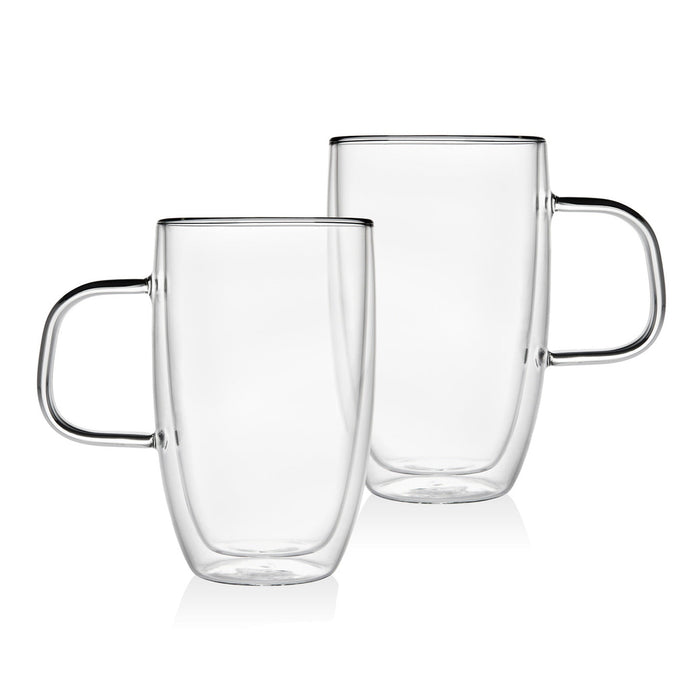 Godinger Coffee Double Wall Mug Large Set Of 2
