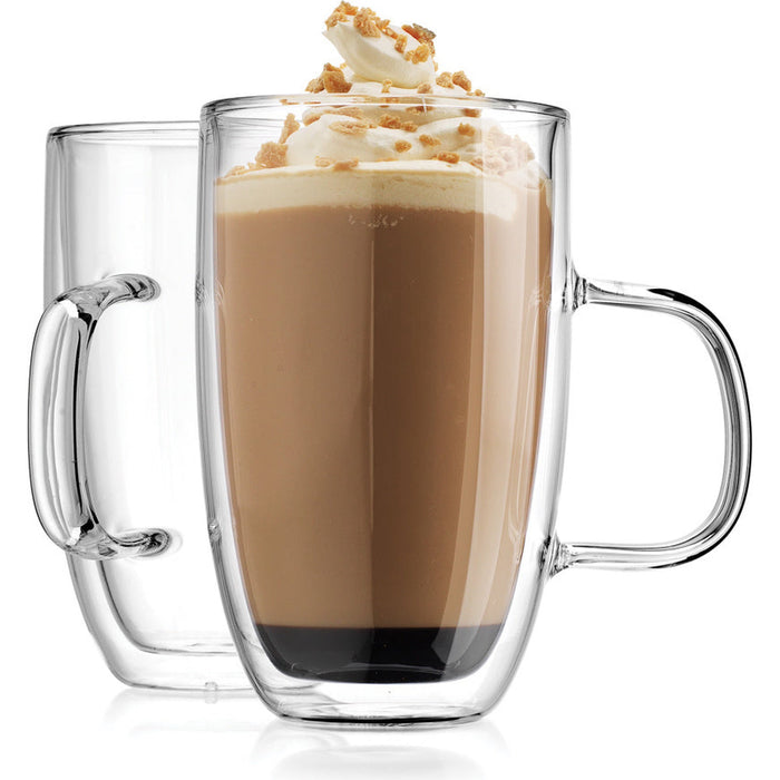 Godinger Coffee Double Wall Mug Large Set Of 2