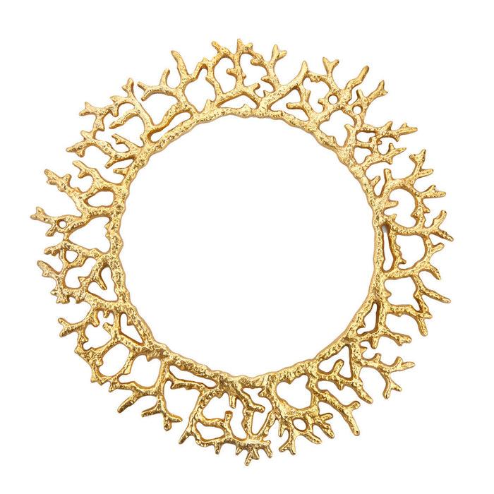 godinger Coral Gold Charger Plate Set of 2