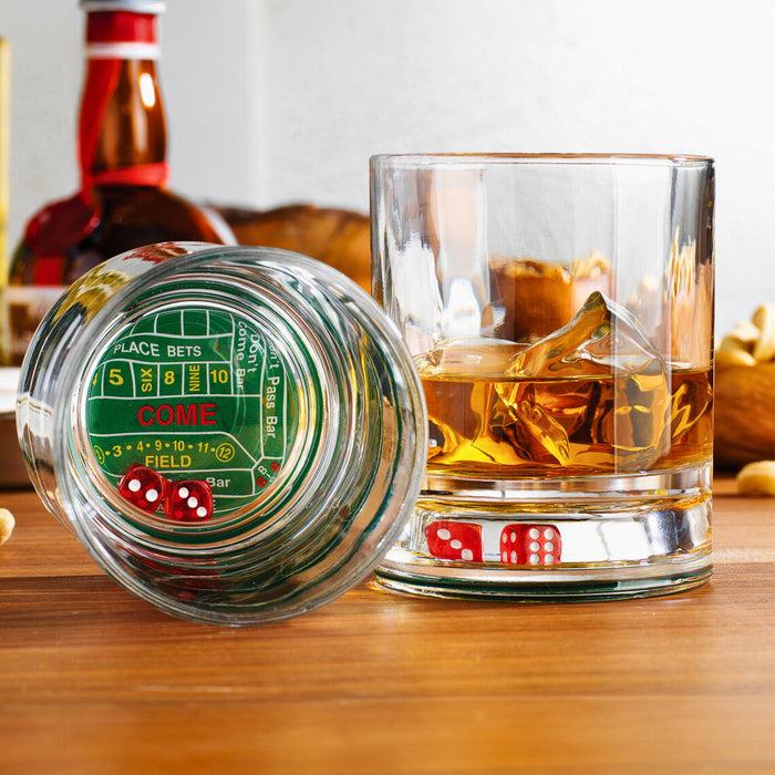 Godinger Craps Shoot Double Old Fashion Set Of 2