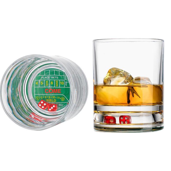 Godinger Craps Shoot Double Old Fashion Set Of 2