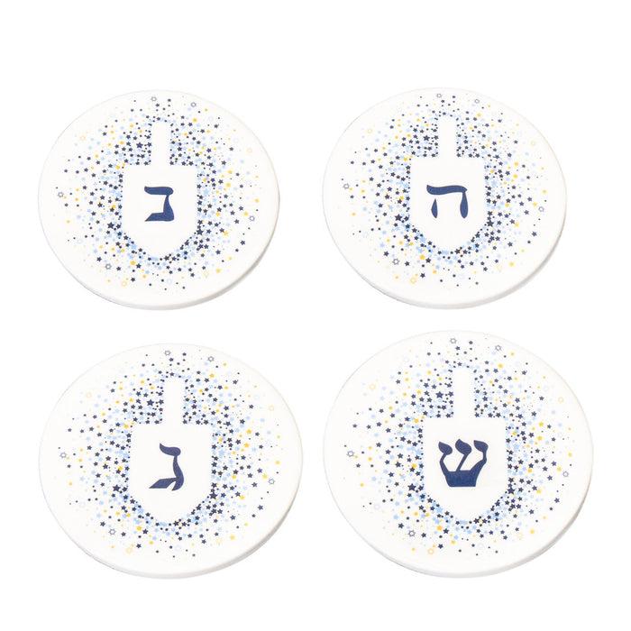 Godinger Dreidel Ceramic Coasters