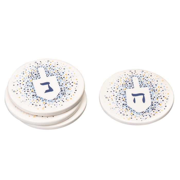 Godinger Dreidel Ceramic Coasters