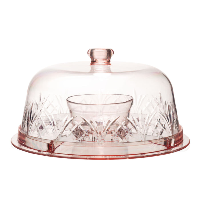 Godinger Dublin Blush Acrylic 6 In 1 Cake Dome