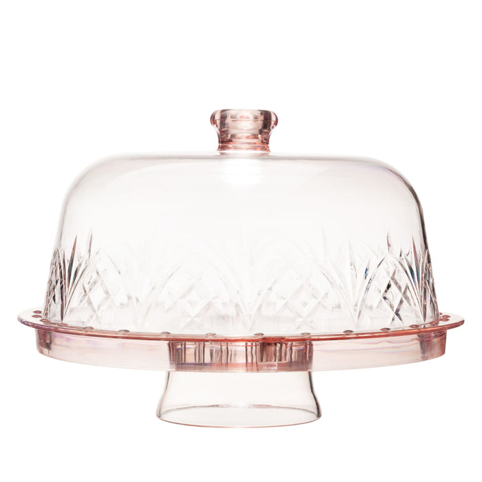 Godinger Dublin Blush Acrylic 6 In 1 Cake Dome