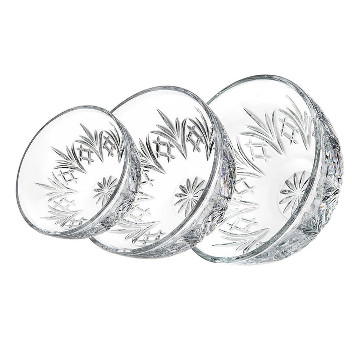 godinger Dublin Crystal 3 Piece Serving Bowl Set