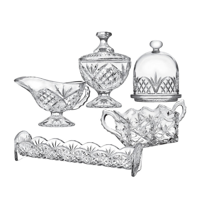 godinger Dublin Crystal 5 Piece Host & Server Set