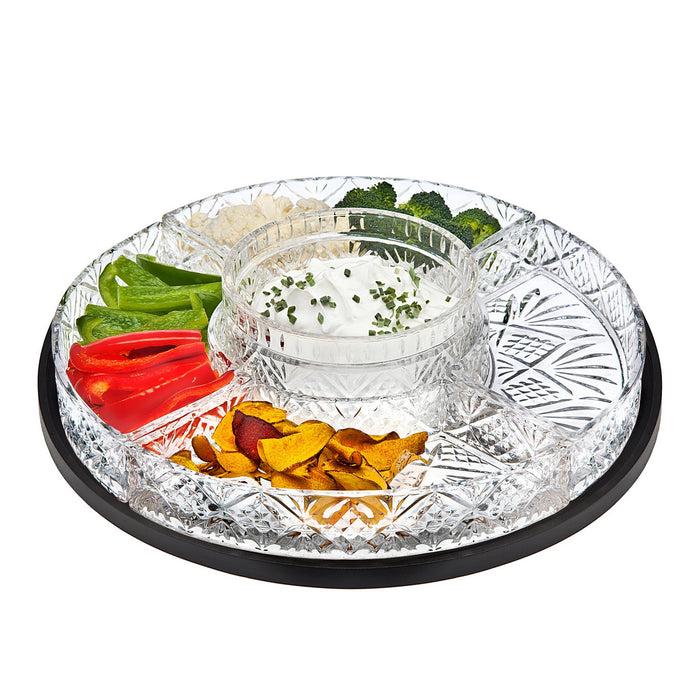Godinger Dublin Crystal 5 Section Lazy Susan