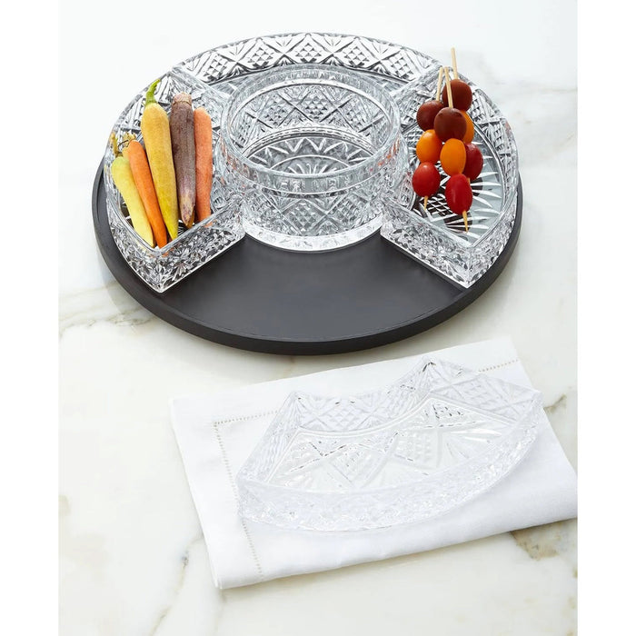 Godinger Dublin Crystal 5 Section Lazy Susan