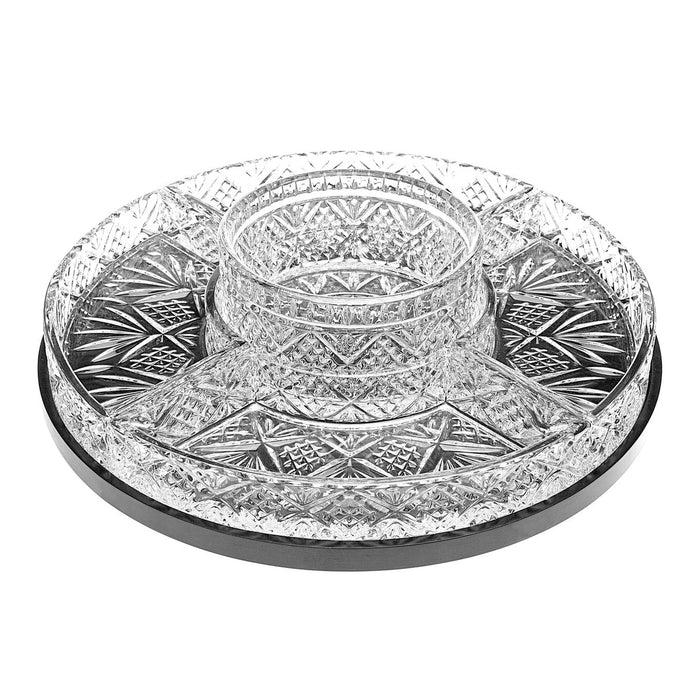 godinger Dublin Crystal 5 Section Lazy Susan