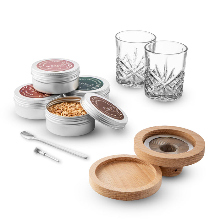 godinger Dublin Crystal 9 Piece Whiskey Smoker Set