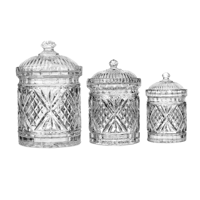 godinger Dublin Crystal Canisters Set of 3