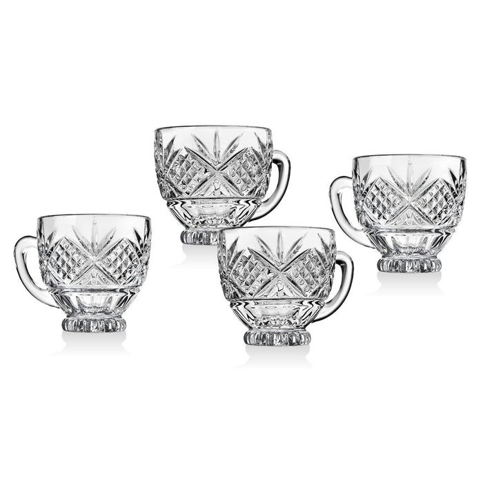 godinger Dublin Crystal Coffee Mug Set of 4