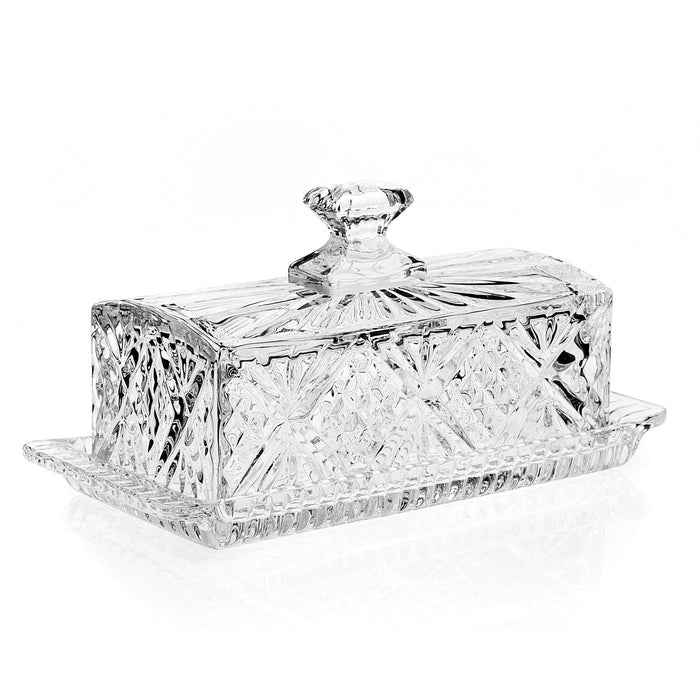 godinger Dublin Crystal Covered Butter Dish