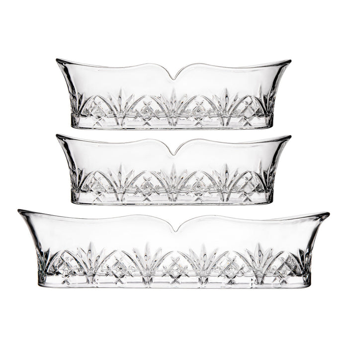 godinger Dublin Crystal Flatware Caddies Set of 3