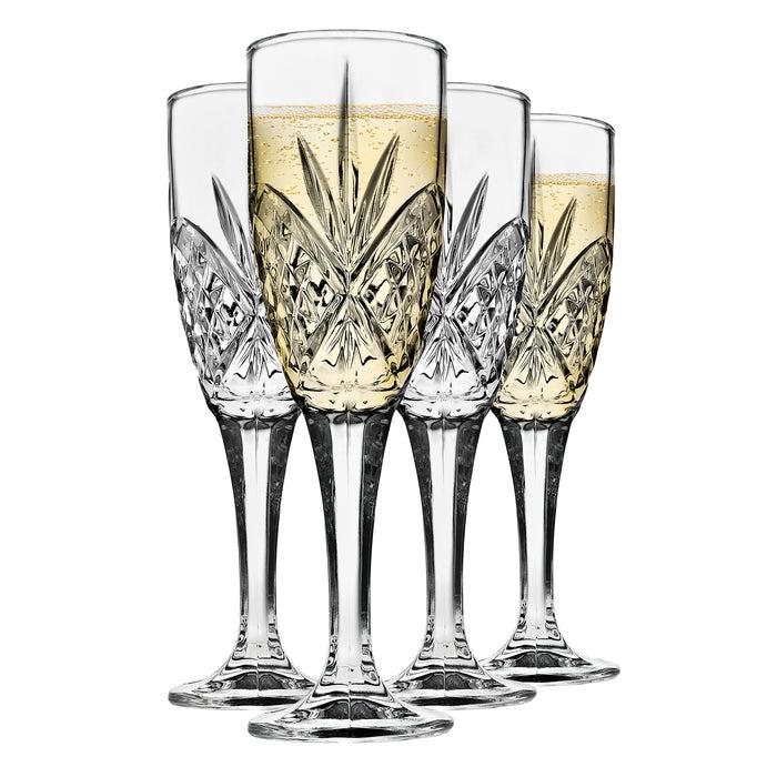 Godinger Dublin Crystal Flutes Set Of 4