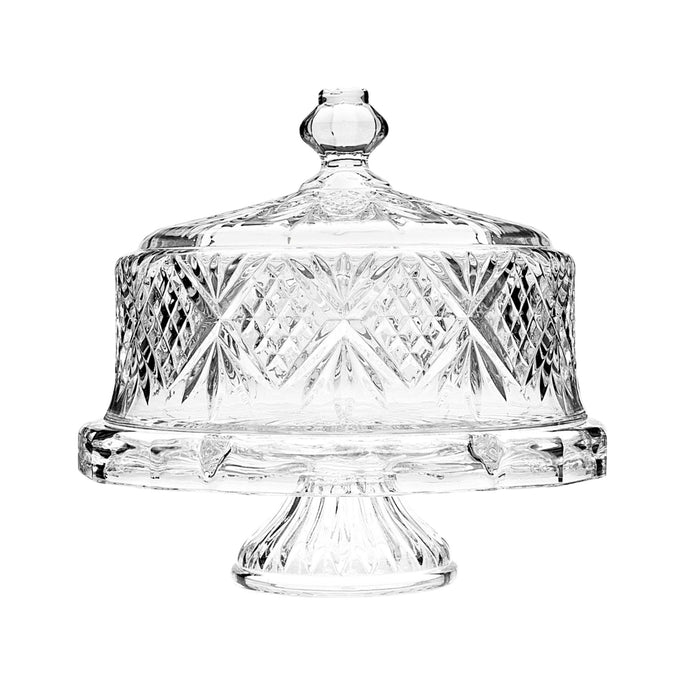 godinger Dublin Crystal Footed Cake Dome