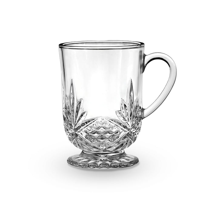 Godinger Dublin Crystal Footed Coffee Mug Set Of 4