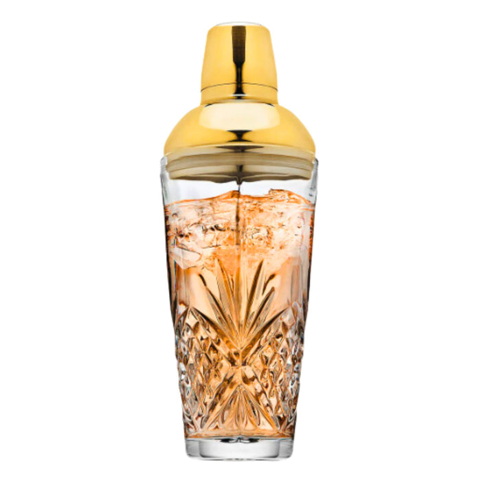 Godinger Dublin Crystal Gold Martini Shaker