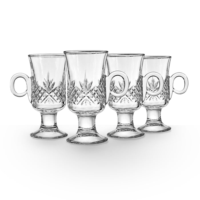 godinger Dublin Crystal Irish Coffee Mug Set of 4