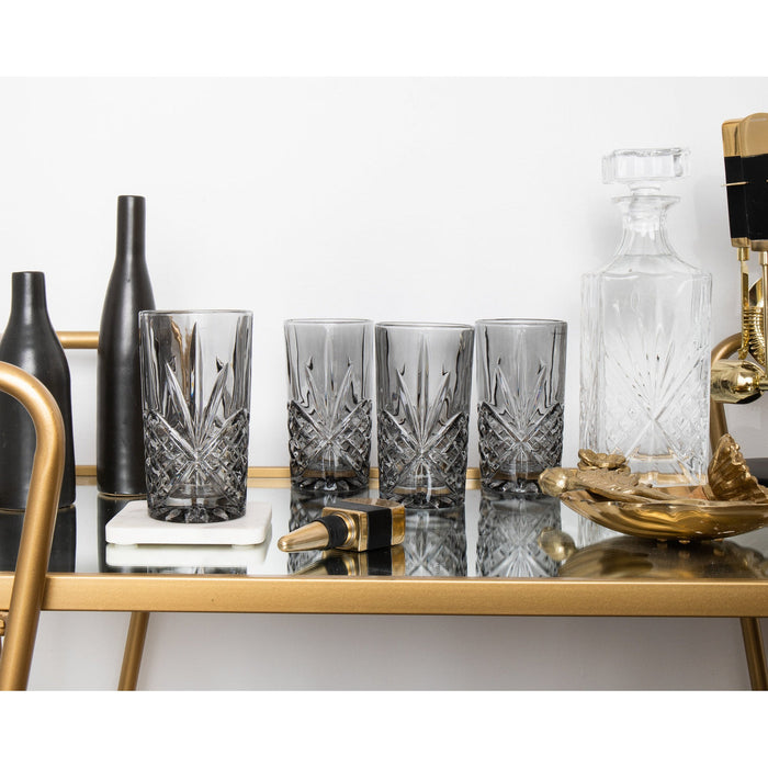 Godinger Dublin Crystal Midnight Highball Set Of 4