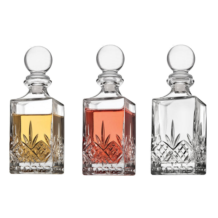 Godinger Dublin Crystal Mini Decanter Set Of 3