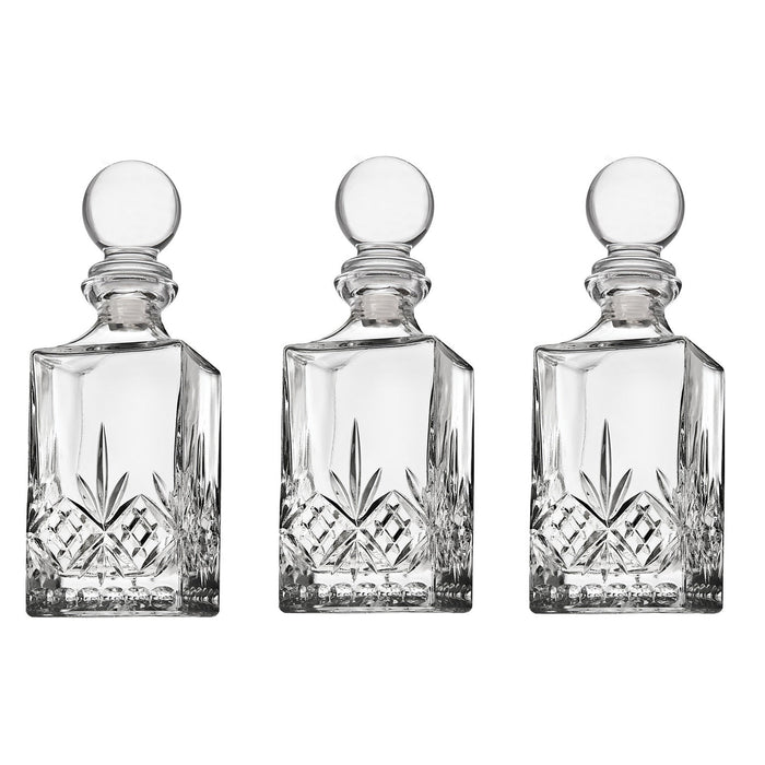 godinger Dublin Crystal Mini Decanter Set of 3