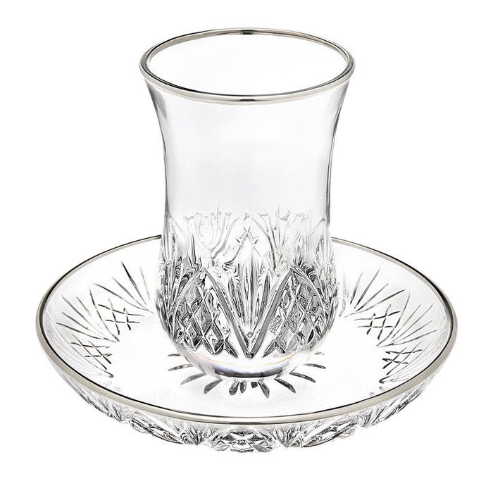 godinger Dublin Crystal Platinum Rim Kiddush Set