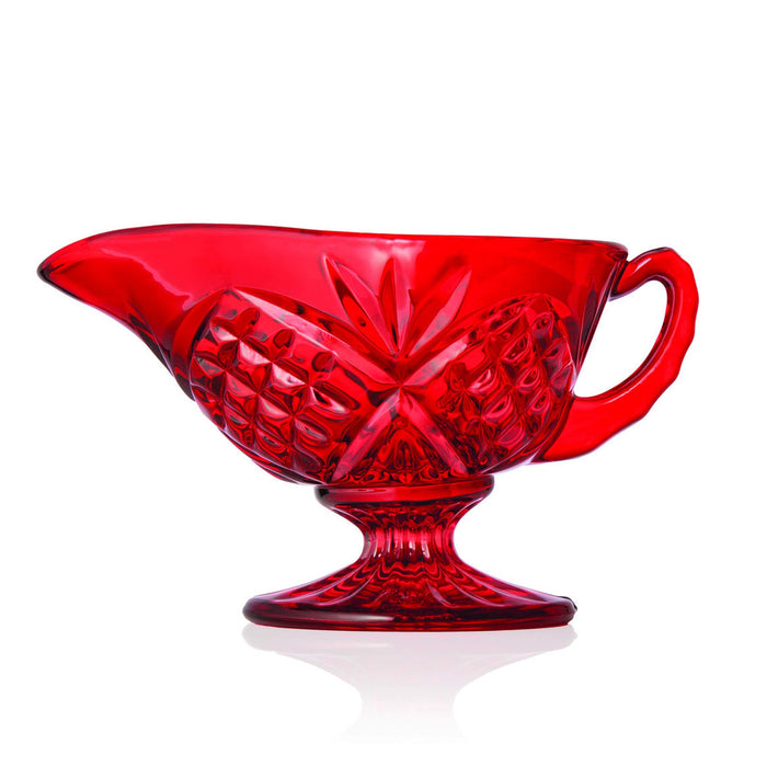 godinger Dublin Crystal Red Gravy Boat