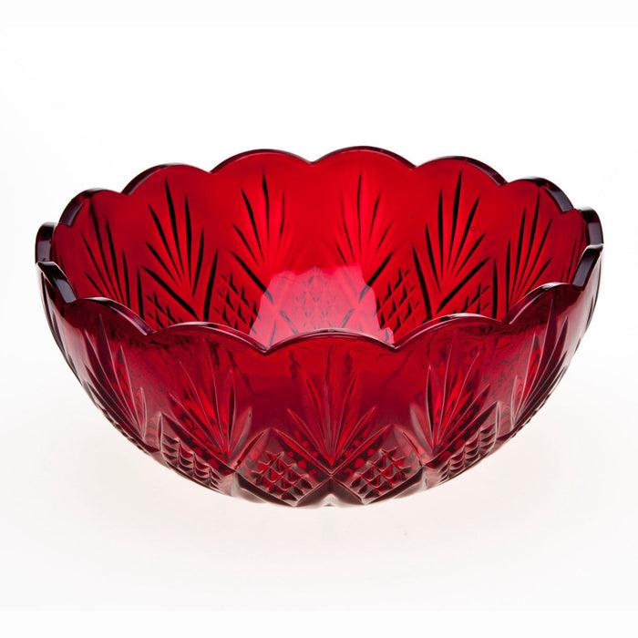 godinger Dublin Crystal Red Serving Bowl