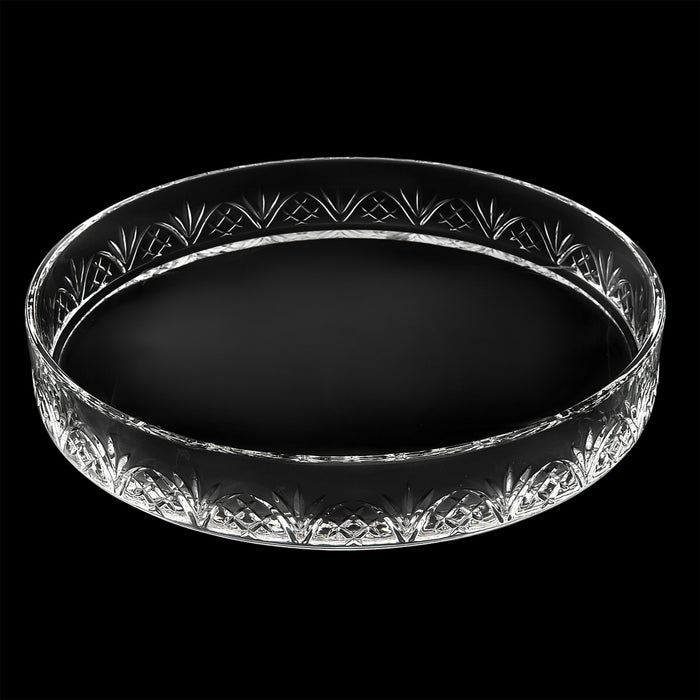Godinger Dublin Crystal Round Serving Tray