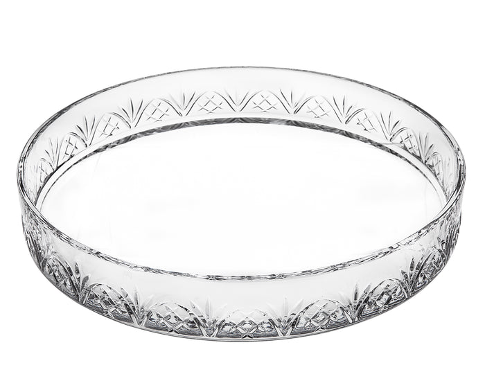godinger Dublin Crystal Round Serving Tray