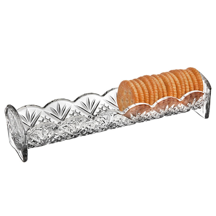 Godinger Dublin Crystal Scalloped Cracker Tray