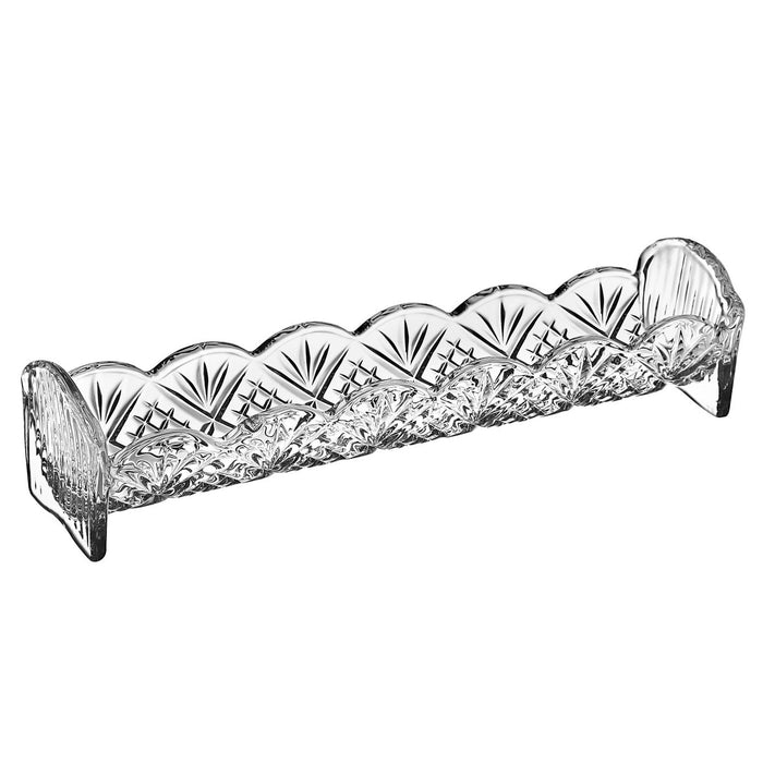 Godinger Dublin Crystal Scalloped Cracker Tray