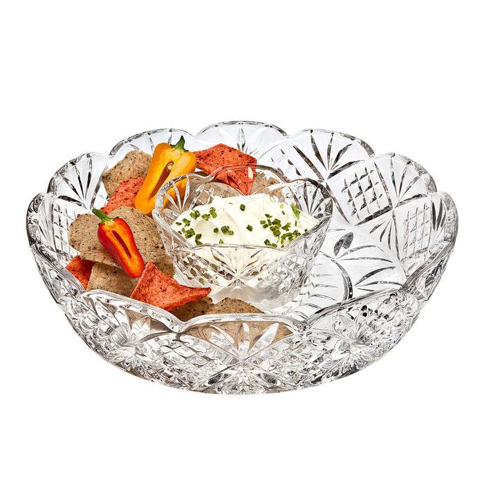 Godinger Dublin Crystal Scalloped Large Chip-n-Dip