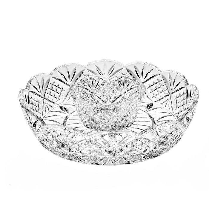 Godinger Dublin Crystal Scalloped Large Chip-n-Dip