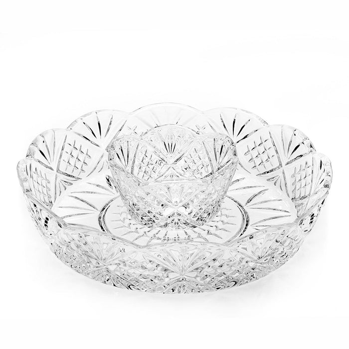 godinger Dublin Crystal Scalloped Mini Chip & Dip