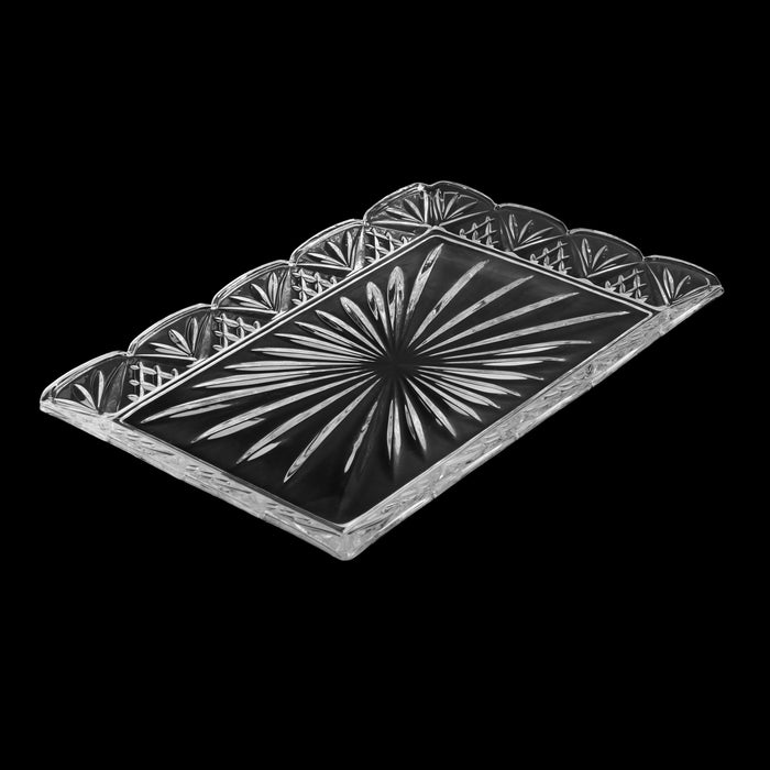 Godinger Dublin Crystal Scalloped Serving Tray