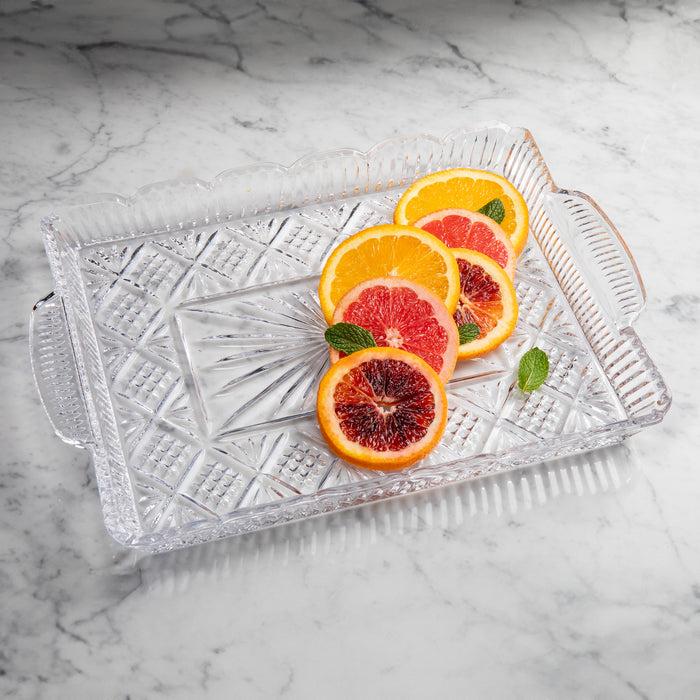 Godinger Dublin Crystal Scalloped Serving Tray