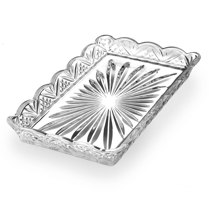 godinger Dublin Crystal Scalloped Serving Tray